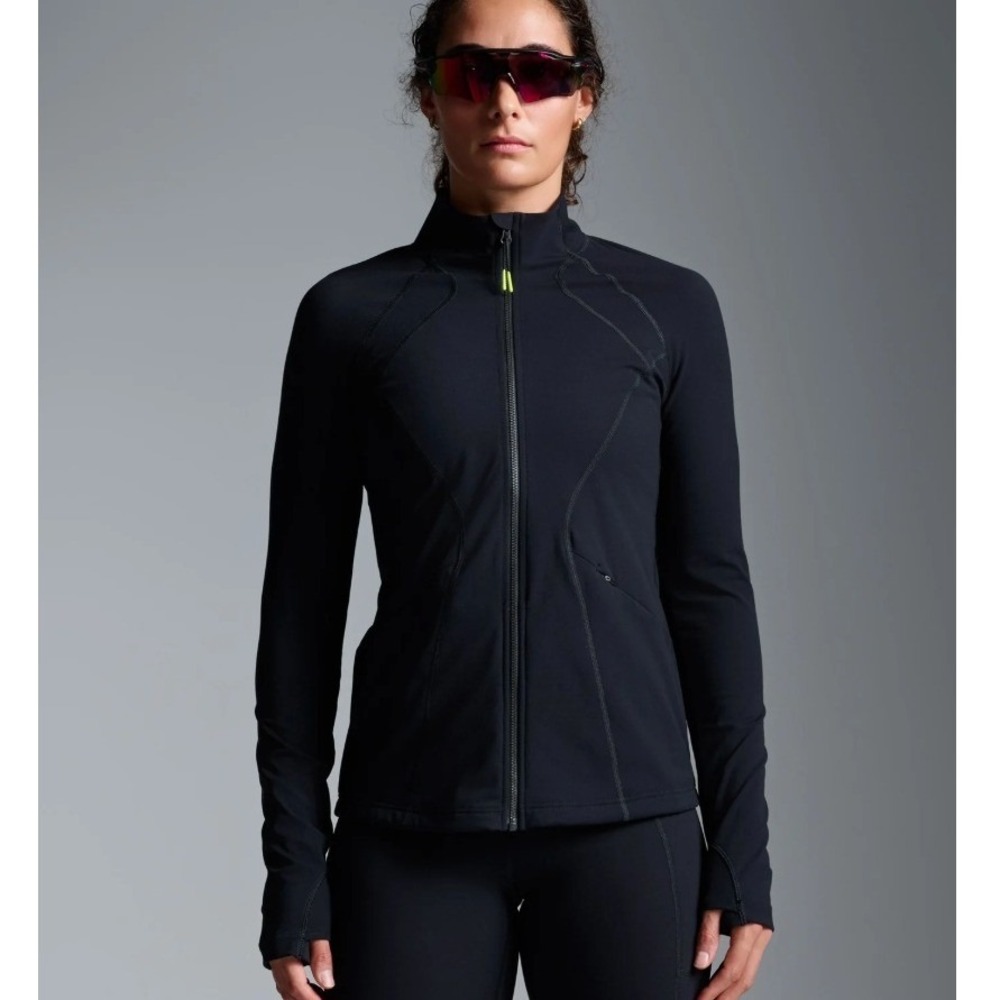 LNDR Swift Vixen Running Jacket 8 10 Black Full Zip Performance Gorpcore Yoga
